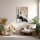 Minimalist mosque scene abstract print for living room