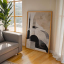 Beige black abstract Islamic wall art for home interior