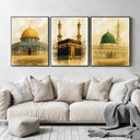 Overall triptych composition ready to hang