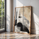 Geometric mosque inspired artwork in neutral tones