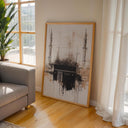 Neutral-toned mosque architecture wall print for living room