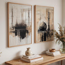 Modern Islamic arches and domes abstract wall decor