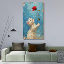 Product display of impasto kitten canvas art for wall