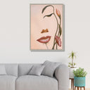 Botanical butterfly artwork on a pink canvas print