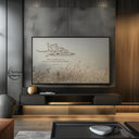 Calm Ramadan decor with Quran verse art in a minimalist living space