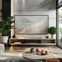Quran verse calligraphy wall art in neutral tones for living room