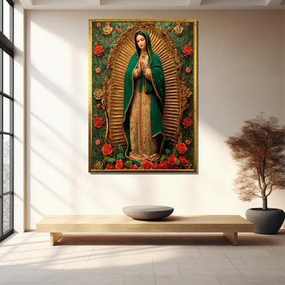 Catholic wall art Virgin Mary on canvas - ready to hang