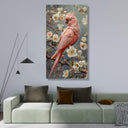 Colorful cockatoo canvas print ready to hang in bedroom decor