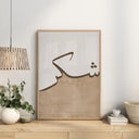 Three poster set mounted on living room wall for decor