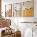 Abstract Islamic art posters with traditional script details