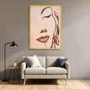 Close-up of butterfly and pink blossoms on canvas wall art