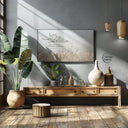 Framed Quran verse art in contemporary home interior
