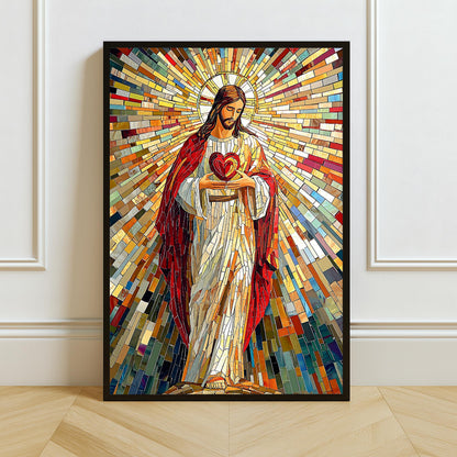 Sacred Heart of Jesus wall art full view
