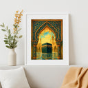 Studio shot of abstract Islamic art print