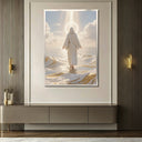 Ready to hang Jesus water scene wall decor in living room