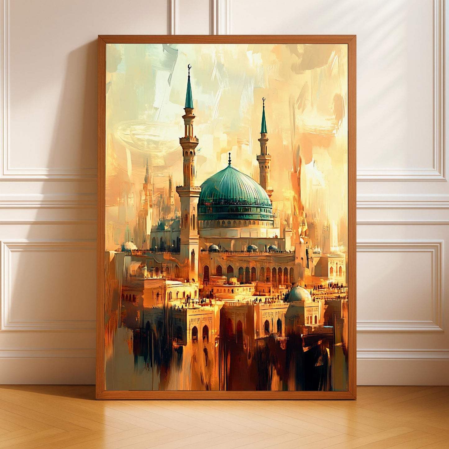 Al Masjid an Nabawi oil painting on canvas - front view