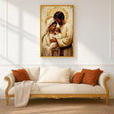 Soft-toned depiction of the Holy Family for sacred space