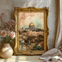 Decorative arch detailing reminiscent of Islamic architecture in warm palette