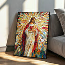 Elegant wall art Sacred Heart of Jesus on display
