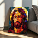 Warm-toned Christian wall decor with sacred imagery