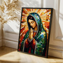 Sacred art print of Mary of Guadalupe with rich color palette