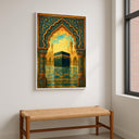 Angled view of Kaaba Mecca Arch art print