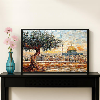 Contemporary mosque design illustration for home decor