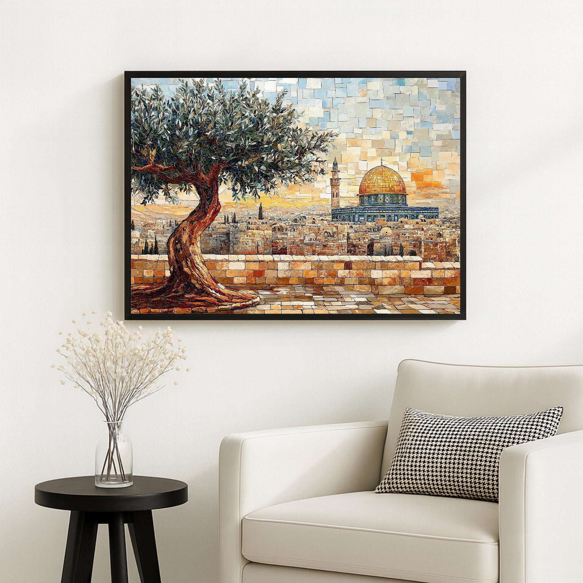 Masjid Al Aqsa-inspired wall art for living room