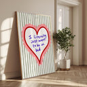 Funny quote wall art poster for cozy bedroom decor