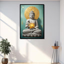 Buddha figure canvas art on white background