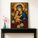 Canvas wall art featuring Virgin Mary with infant Jesus