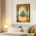Jerusalem mosque watercolor artwork for gallery wall