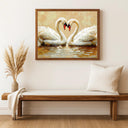Elegant birds couple in romantic home decor