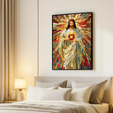 Canvas presentation of Sacred Heart mosaic art