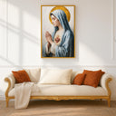 Close-up of Praying Virgin Mary face