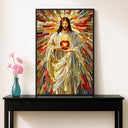 Catholic wall decor featuring Sacred Heart mosaic art