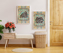 Prayer space decor with Allahu Akbar and Alhamdulillah