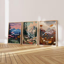 Soft color palette and flowing lines in wall art print