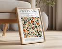 Close-up of floral design surrounding Quran verse