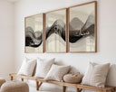 Earthy-toned Islamic abstract calligraphy wall decor print