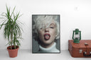 Modern glam decor with Marilyn Monroe portrait on canvas