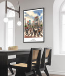 Urban Japan cityscape print – Tokyo travel art