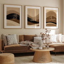 Multi-piece Arabic calligraphy set beige and brown panel 5