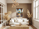 Warm-toned wall art for hallway or display