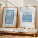 Islamic wall print with Kaaba motif and calligraphy