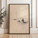 Western Cowboy Wall Art featuring a vintage horse sketch, central composition
