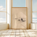 Horse portrait with aged parchment background