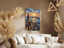 Vertical composition oil painting of Galata Tower Istanbul