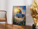 Wide shot of the wall art print with soft gradient sky