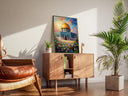 Detailed oil paint texture on canvas